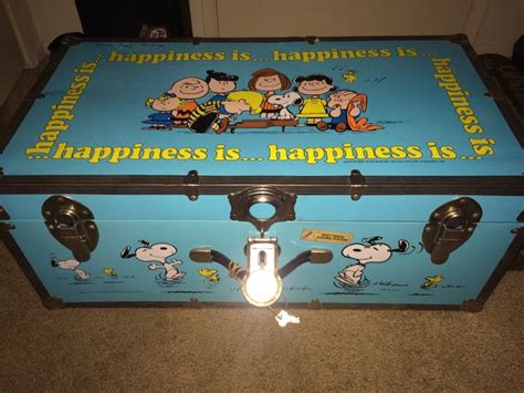 Vintage 1965 Snoopy Blue Trunk Chest “Happiness Is  